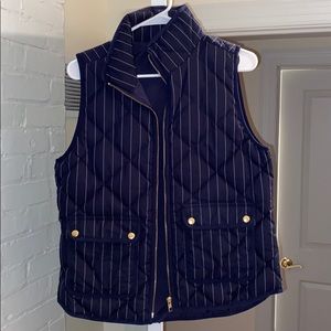 J.CREW navy and white striped vest